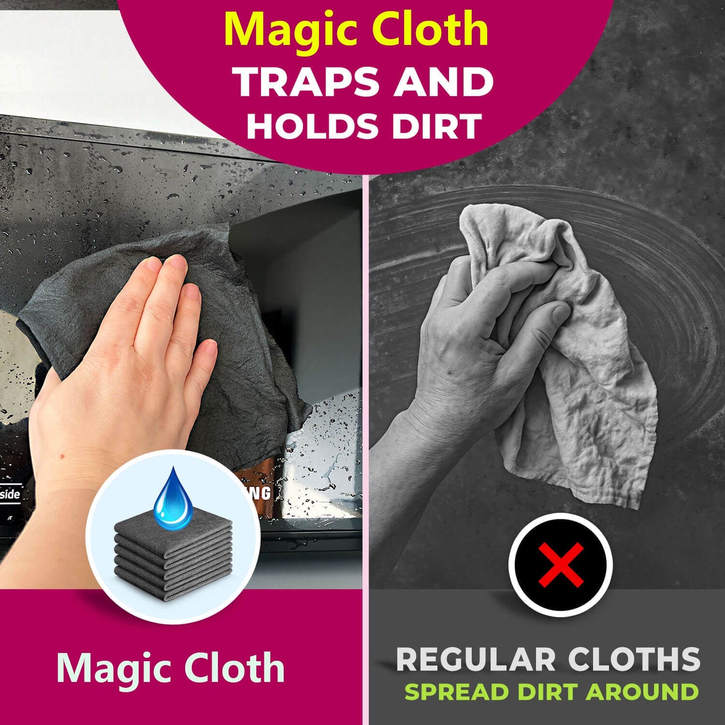 ✨Magic Microfiber Cleaning Cloth (5-Pack)
