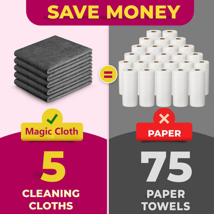 ✨Magic Microfiber Cleaning Cloth (5-Pack)
