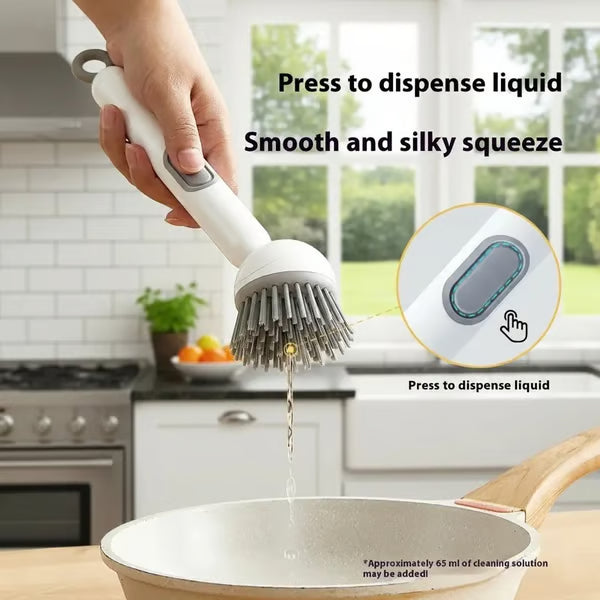 ✨6-in-1 Rotatable Dish Brush with Detergent Dispenser