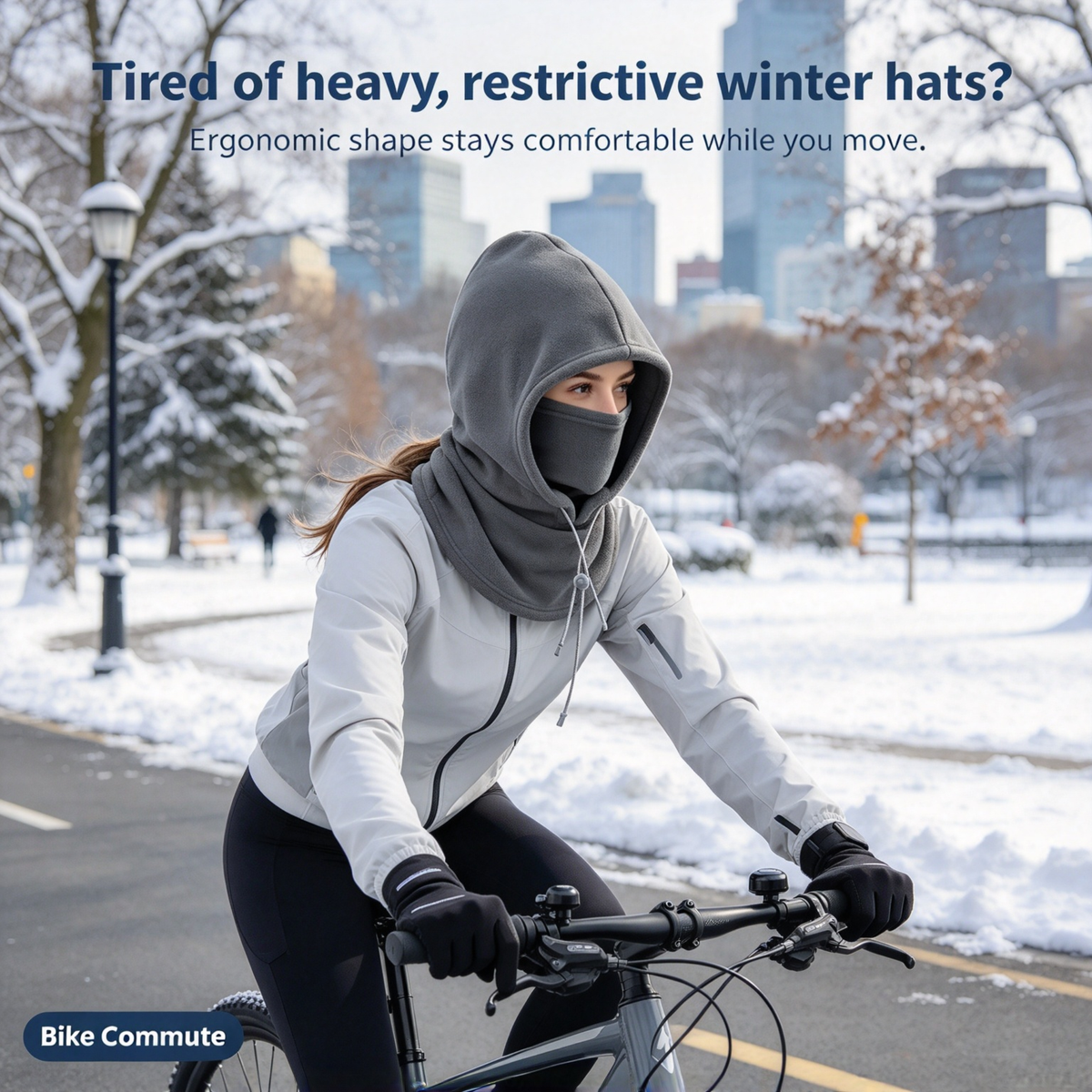 🔥2-in-1 Flannel Face Mask & Hat, Windproof Warm for Cycling, Autumn Winter