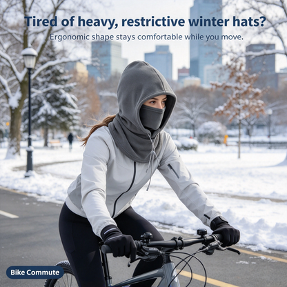🔥2-in-1 Flannel Face Mask & Hat, Windproof Warm for Cycling, Autumn Winter