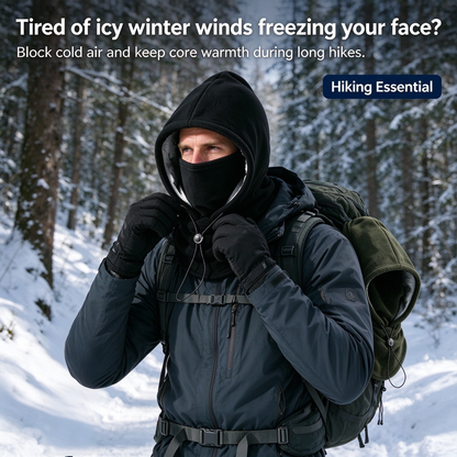 🔥2-in-1 Flannel Face Mask & Hat, Windproof Warm for Cycling, Autumn Winter