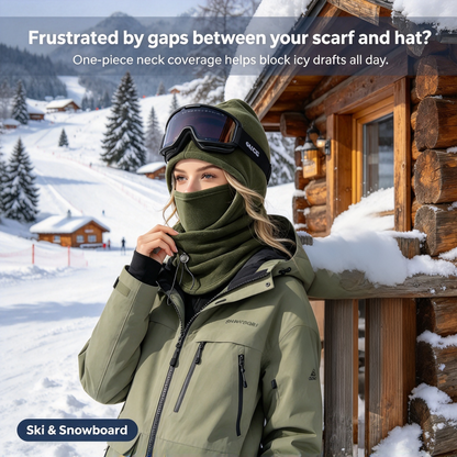 🔥2-in-1 Flannel Face Mask & Hat, Windproof Warm for Cycling, Autumn Winter