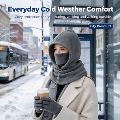 🔥2-in-1 Flannel Face Mask & Hat, Windproof Warm for Cycling, Autumn Winter