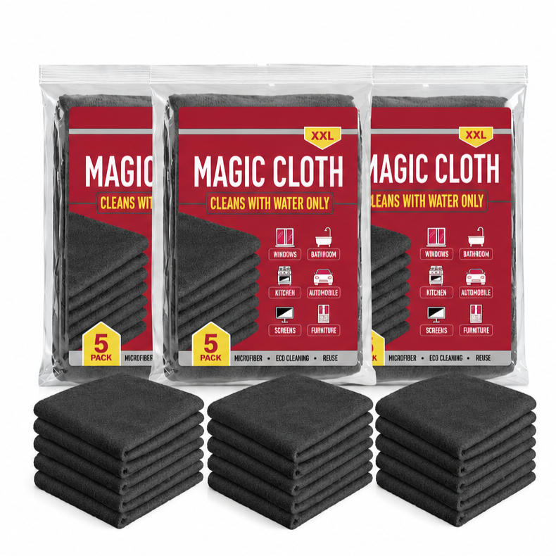 Magic Microfiber Cleaning Cloth-Clean Any Surface With Just Water.