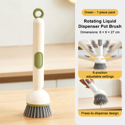✨6-in-1 Rotatable Dish Brush with Detergent Dispenser