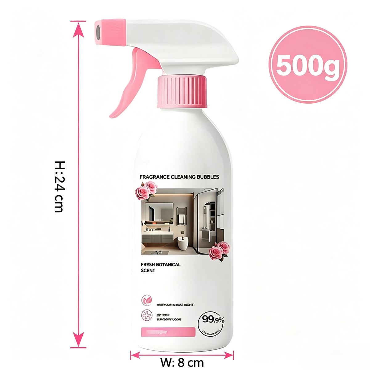 500ML Bathroom Limescale & Mould Stain Cleaner