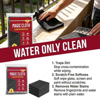 Magic Microfiber Cleaning Cloth-Clean Any Surface With Just Water.