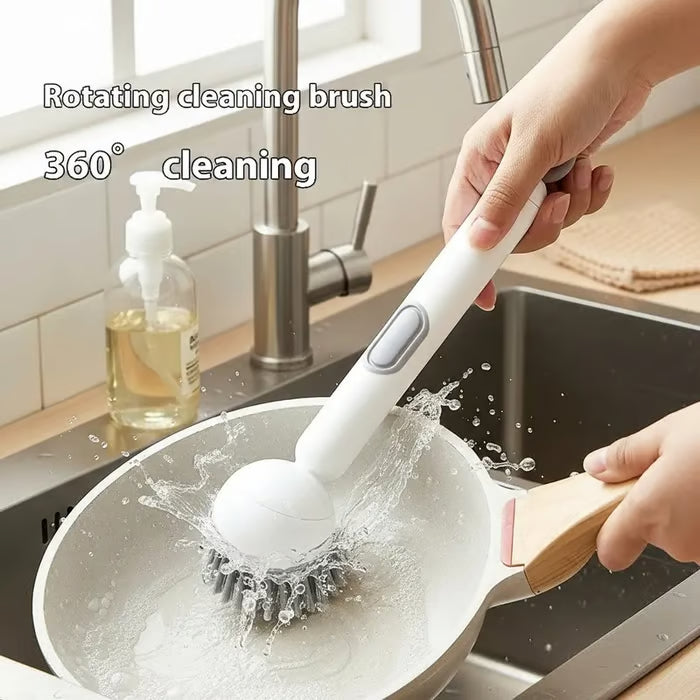 ✨6-in-1 Rotatable Dish Brush with Detergent Dispenser