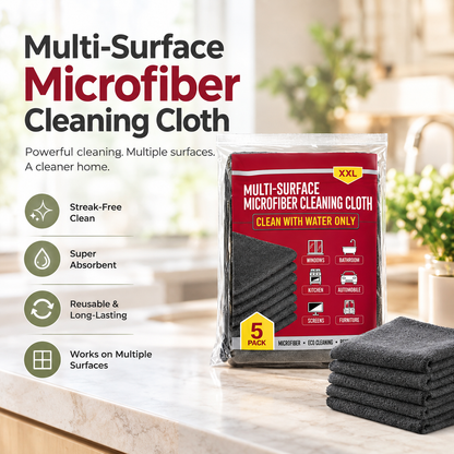 Magic Microfiber Cleaning Cloth-Clean Any Surface With Just Water.