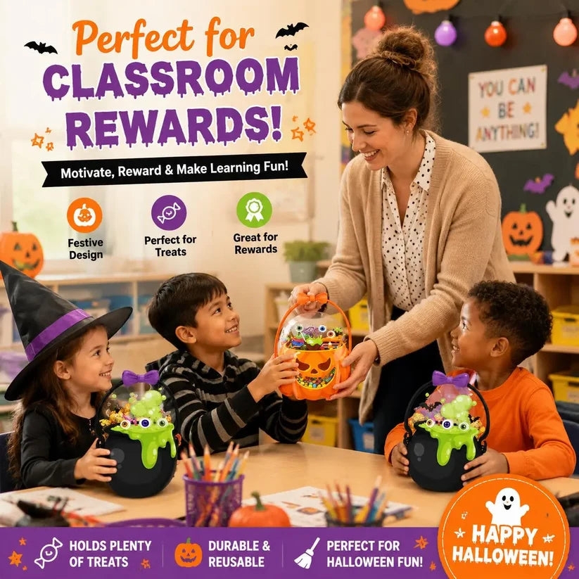 🎃Halloween Plastic Goodie Bags, Trick or Treat Candy Bags 👻