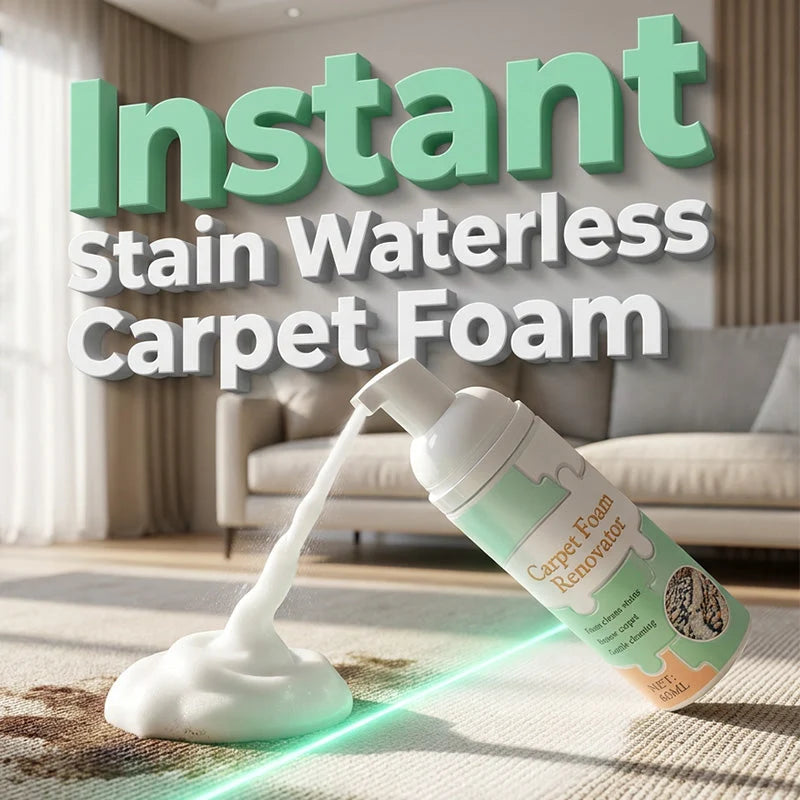 Waterless Carpet Foam Stain Remover with Towel